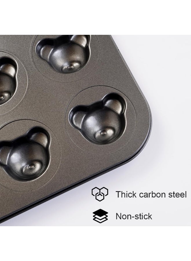 2 pcs bear-shaped muffin mold, mold cake mold, suitable for birthday party - Image 2